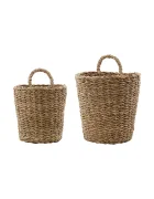 House Doctor Комплект декоративни кошници HDHere 20 x 20 / 22 x 24 cm (2 броя) в бежово 900001098
