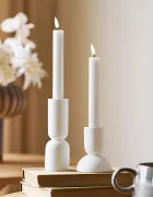 House Nordic Комплект свещници 15 / 95 cm (2 броя) в бяло