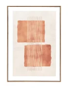 House Nordic Стенна декорация в рамка Mina 50 x 70 cm в оранжево 4991016