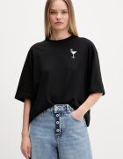HUGO Blue дамска памучна тениска Oversized_Tee_B черна 50560772