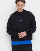 HUGO Blue Памучен суичър Nedro в черно с изчистен дизайн 50522359