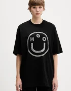 HUGO Blue Памучна тениска Oversized_tee_B_6