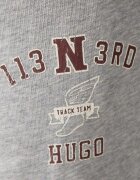 HUGO Blue спортен панталон дамски от памук Nendal_B сив с висока талия 50568291