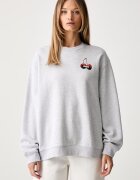 HUGO Blue суичър дамски от памук Classic Crew_B_4 сив 50566576