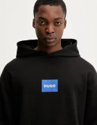 HUGO Blue суичър с качулка мъжки от памук Nayohood черен 50556613