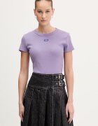 HUGO Blue тениска дамска от памук с еластан Baby Tee_B виолетова 50510749