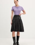 HUGO Blue тениска дамска от памук с еластан Baby Tee_B виолетова 50510749