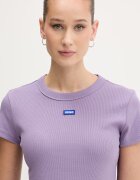 HUGO Blue тениска дамска от памук с еластан Baby Tee_B виолетова 50510749