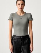 HUGO Blue тениска дамска от памук с еластан Easy Tee_B зелена 50523924