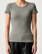 HUGO Blue тениска дамска от памук с еластан Easy Tee_B зелена 50523924
