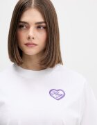 HUGO Blue тениска дамска от памук Vintage Tee_B_8 бяла 50560770
