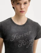 HUGO Blue Тениска Dever_B дамска в сиво 50546936