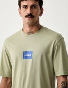 HUGO Blue тениска мъжка от памук Nayonix бежова 50554382