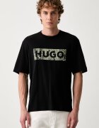 HUGO Blue тениска мъжка от памук Nerpient черна 50566041