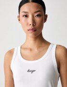 HUGO Blue топ дамски с памук Damatank_B_1 бял 50572293