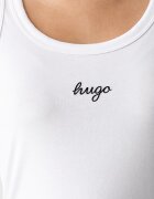 HUGO Blue топ дамски с памук Damatank_B_1 бял 50572293