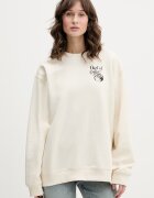 HUGO Blue уголемен суичър дамски от памук Classic Crew_B_3 бежов 50560782