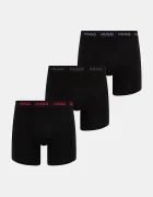 HUGO боксерки мъжки от памук с еластан BOXERBR TRIPLET PACK 3 броя черни 50532613
