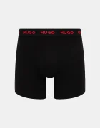 HUGO боксерки мъжки от памук с еластан BOXERBR TRIPLET PACK 3 броя черни 50532613