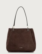 HUGO чанта tote дамска от имитация на велур Orin 2.0S_Small Tote кафява 50568033