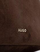 HUGO чанта tote дамска от имитация на велур Orin 2.0S_Small Tote кафява 50568033