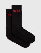 HUGO чорапи мъжки с памук 6P QS RIB LOGO CC 6 броя черни 50510187