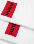 HUGO чорапи с памук 2P QS RIB LABEL CC W 2 броя бели 50510661