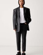 HUGO дънки mom fit дамски Garlene сиви 50571255