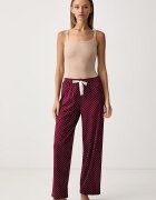 HUGO долнище на пижама дамско с модал CASUAL PANTS червено 50556937