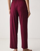 HUGO долнище на пижама дамско с модал CASUAL PANTS червено 50556937