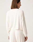 HUGO домашен суичър дамски с модал HEART TOP бял 50566668