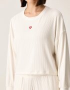 HUGO домашен суичър дамски с модал HEART TOP бял 50566668