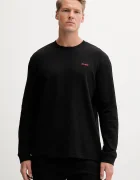 HUGO домашна блуза с дълги ръкави мъжка с памук Austin LS Shirt черна 50532022