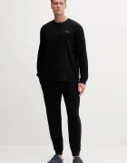 HUGO домашна блуза с дълги ръкави мъжка с памук Austin LS Shirt черна 50532022