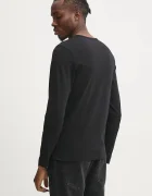 HUGO Домашна памучна блуза с дълги ръкави (3 броя) LS-SHIRT RN TRIPLET в черно с принт 50492631