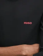 HUGO Домашна памучна блуза с дълги ръкави (3 броя) LS-SHIRT RN TRIPLET в черно с принт 50492631