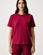 HUGO домашна тениска дамска от памук с еластан ID T-SHIRT червена 50555634