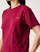 HUGO домашна тениска дамска от памук с еластан ID T-SHIRT червена 50555634