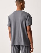 HUGO домашна тениска мъжка с памук Laze T-Shirt сива 50525236