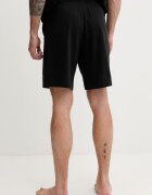 HUGO късо долнище на пижама мъжко от памук SPRAY_SHORTS черно 50559719