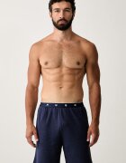 HUGO късо долнище на пижама мъжко с памук AZURI SHORTS тъмносиньо 50566128