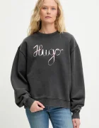 HUGO Памучен суичър Deroxina_4