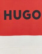 HUGO Памучен суичър в бежово с качулка принт 50473168