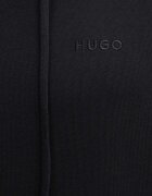 HUGO Памучен суичър в черно с качулка с апликация 50520502