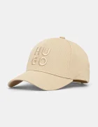 HUGO Памучна шапка с козирка Jude-Stacked