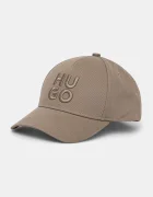 HUGO Памучна шапка с козирка Jude-Stacked