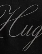 HUGO Памучна тениска Dalent в черно с апликация 50557058