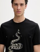 HUGO Памучна тениска Discorb в черно с принт 50557672