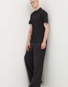 HUGO Памучна тениска с яка Deabono_D в черно с изчистен дизайн 50517638