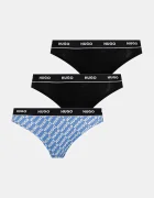 HUGO Памучни прашки (3 чифта) TRIPLET THONG DESIGN